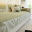 Green sofa cover — Botanical Border Chenille Sofa Cover