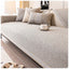Style A — Gray sofa cover — Linen-Look Sofa Cover with Contrast Edging