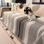 Modern Striped Chenille One-Piece Couch Cover – gsft-9139 - gsft-9139-a-BK