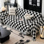 Bold Checkerboard One-Piece Couch Cover – gsft-9143 - gsft-9143-a-BK