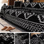 Boho Geometric Chenille One-Piece Couch Cover – gsft-9146 - gsft-9146-a-BK