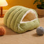 Semi-Enclosed Cat & Small Dog Bed with Removable Cover