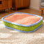 Color-Block Washable Plush Square Pet Bed for Dogs and Cats