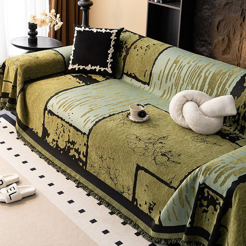 Vintage Chenille Anti-Scratch Sofa Protector Couch Cover gsft-9135