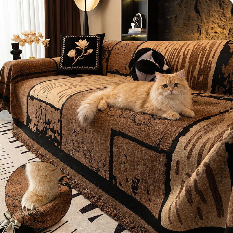 Vintage Chenille Anti-Scratch Sofa Protector Couch Cover gsft-9135