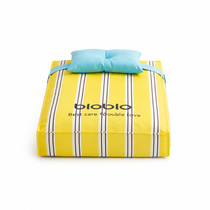 Striped Dog Bed with Removable Support Pillow – detail view 14
