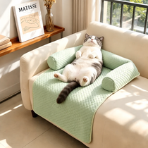 Cooling Cat Sofa Bed with Supportive Bolsters – detail view 11