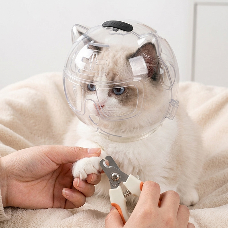 Ventilated Clear Cat Grooming Hood – pcxb-8594 Secondary image