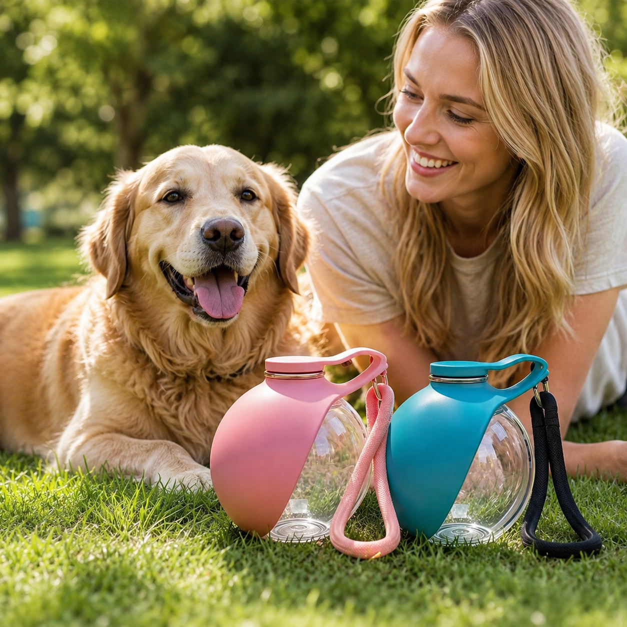 Foldable Pet Water Bottle and Travel Bowl