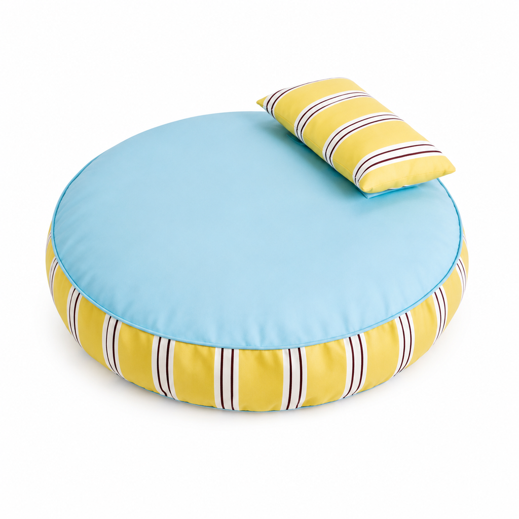 Striped Dog Bed with Removable Support Pillow – detail view 16