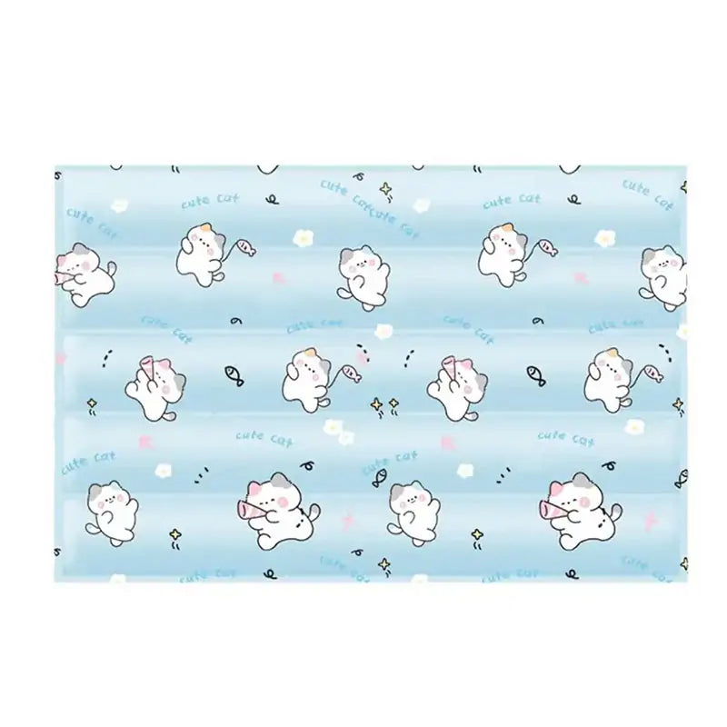 Blue cooling gel pet mat