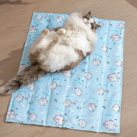 Large blue cooling gel pet mat for cats and dogs