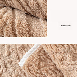 Embossed Geometric Plush Sofa Cover — fabric and styling detail