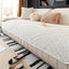 Beige sofa cover — Embossed Geometric Plush Sofa Cover