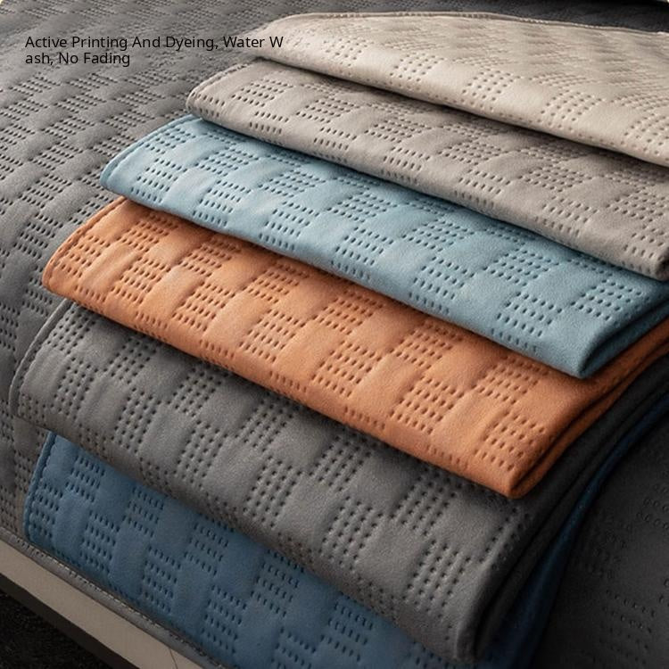 Textured Water-Resistant Sofa Cover — fabric and styling detail