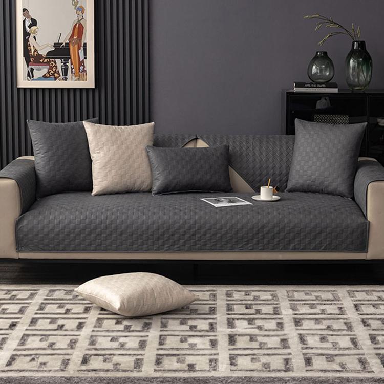 Textured Water-Resistant Sofa Cover — fabric and styling detail