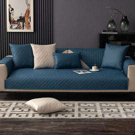 Textured Water-Resistant Sofa Cover — fabric and styling detail