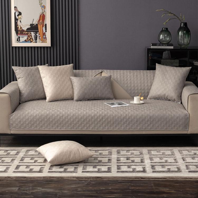 Textured Water-Resistant Sofa Cover — fabric and styling detail