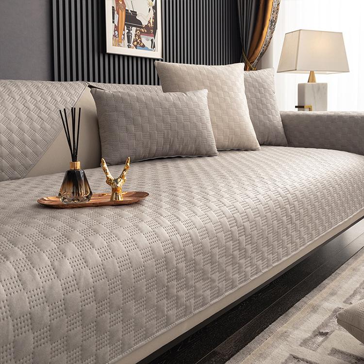 Light Gray sofa cover — Textured Water-Resistant Sofa Cover