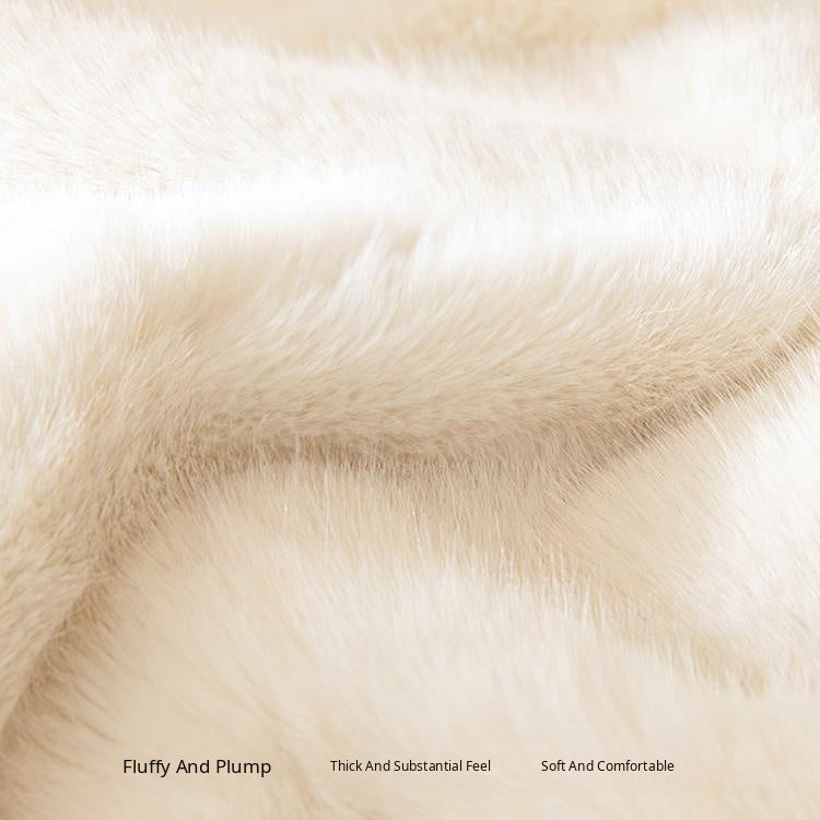 Soft Faux Fur Sofa Cover — fabric and styling detail
