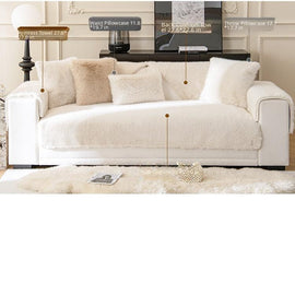 Soft Faux Fur Sofa Cover — fabric and styling detail
