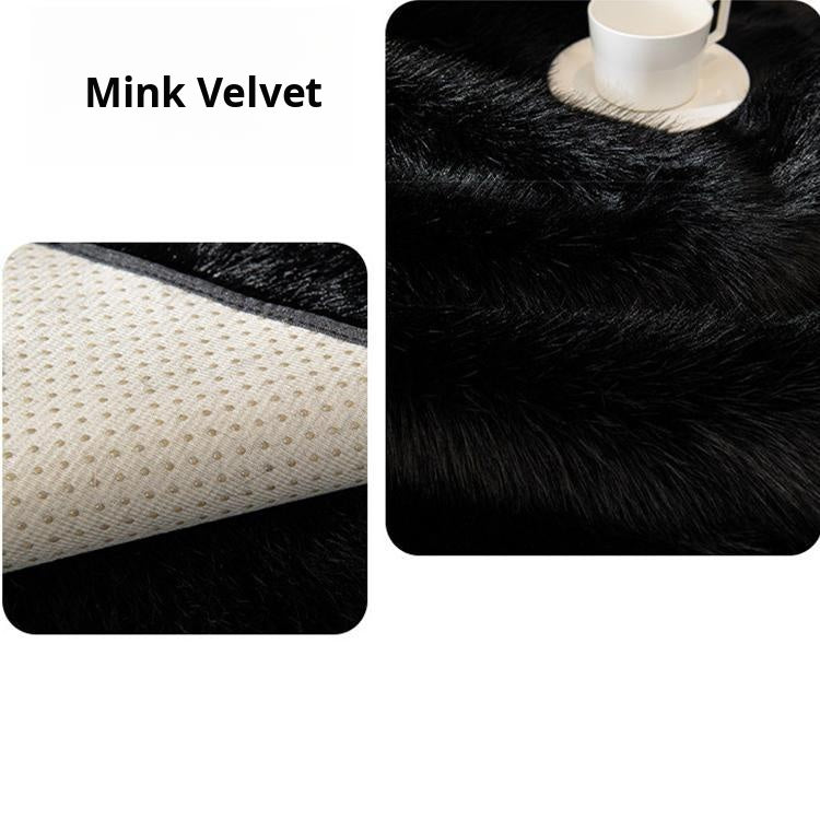 Soft Faux Fur Sofa Cover — fabric and styling detail