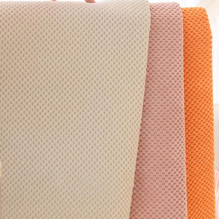 Textured Bobble Sofa Cover with Scalloped Edges — fabric and styling detail