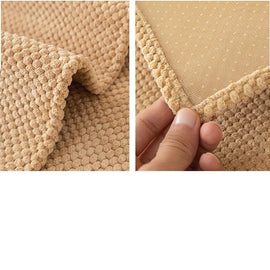Textured Bobble Sofa Cover with Scalloped Edges — fabric and styling detail