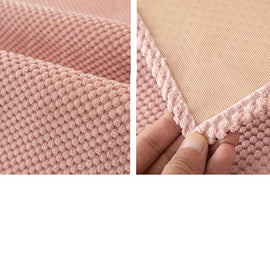 Textured Bobble Sofa Cover with Scalloped Edges — fabric and styling detail
