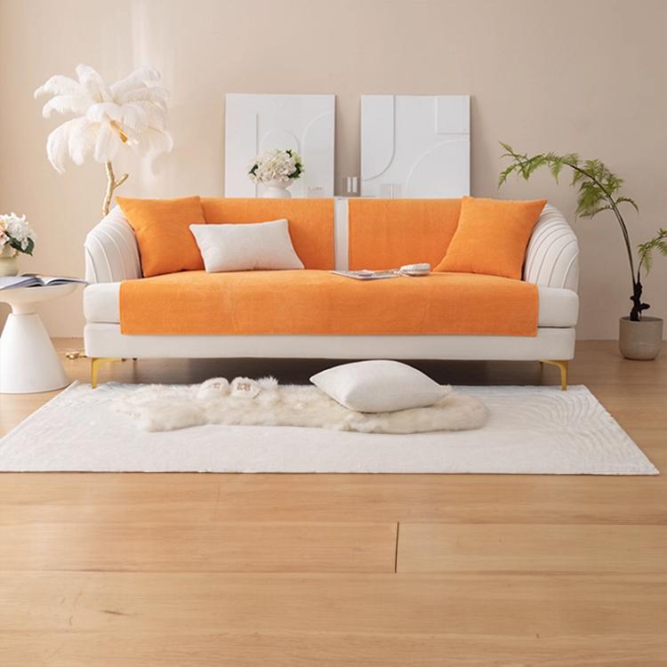 Textured Bobble Sofa Cover with Scalloped Edges — fabric and styling detail