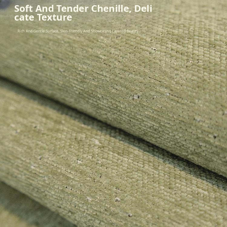 Botanical Border Chenille Sofa Cover — fabric and styling detail