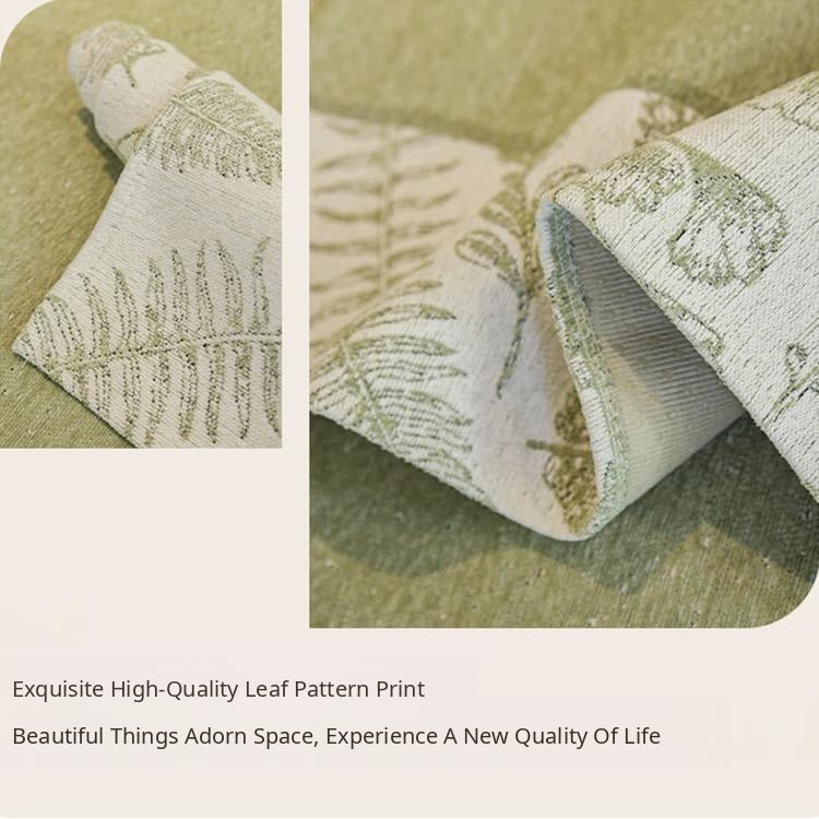 Botanical Border Chenille Sofa Cover — fabric and styling detail
