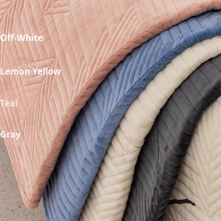 Textured Flannel Sofa Cover — fabric and styling detail