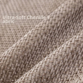 Textured Chenille Sofa Cover with Contrast Trim — fabric and styling detail
