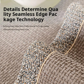 Textured Chenille Sofa Cover with Contrast Trim — fabric and styling detail