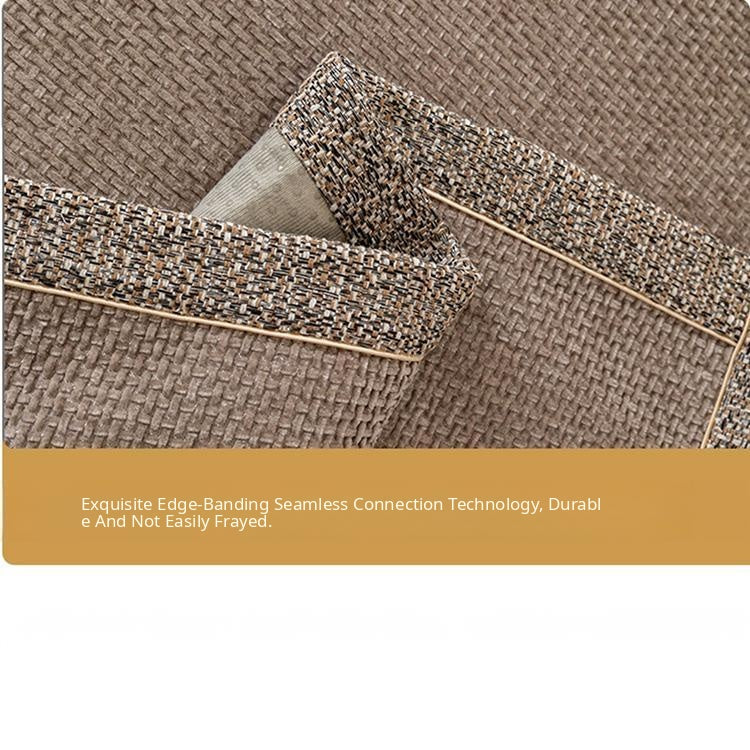 Textured Chenille Sofa Cover with Contrast Trim — fabric and styling detail
