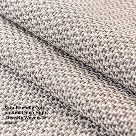 Linen-Look Sofa Cover with Contrast Edging — fabric and styling detail