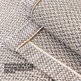 Linen-Look Sofa Cover with Contrast Edging — fabric and styling detail