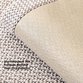 Linen-Look Sofa Cover with Contrast Edging — fabric and styling detail