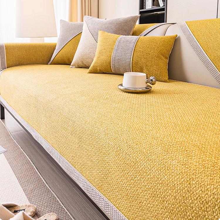 Linen-Look Sofa Cover with Contrast Edging — detail 23 1 product detail