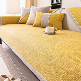 Linen-Look Sofa Cover with Contrast Edging — detail 23 1 product detail