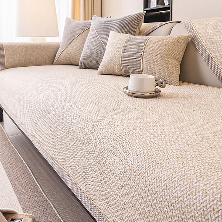 Linen-Look Sofa Cover with Contrast Edging — detail 25 1 product detail