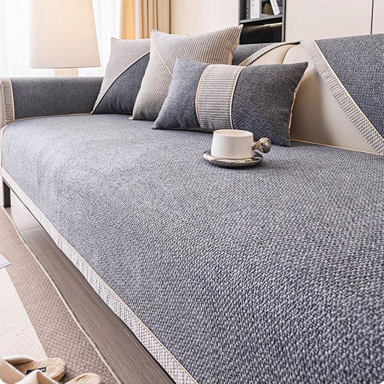 Linen-Look Sofa Cover with Contrast Edging — detail 29 1 product detail