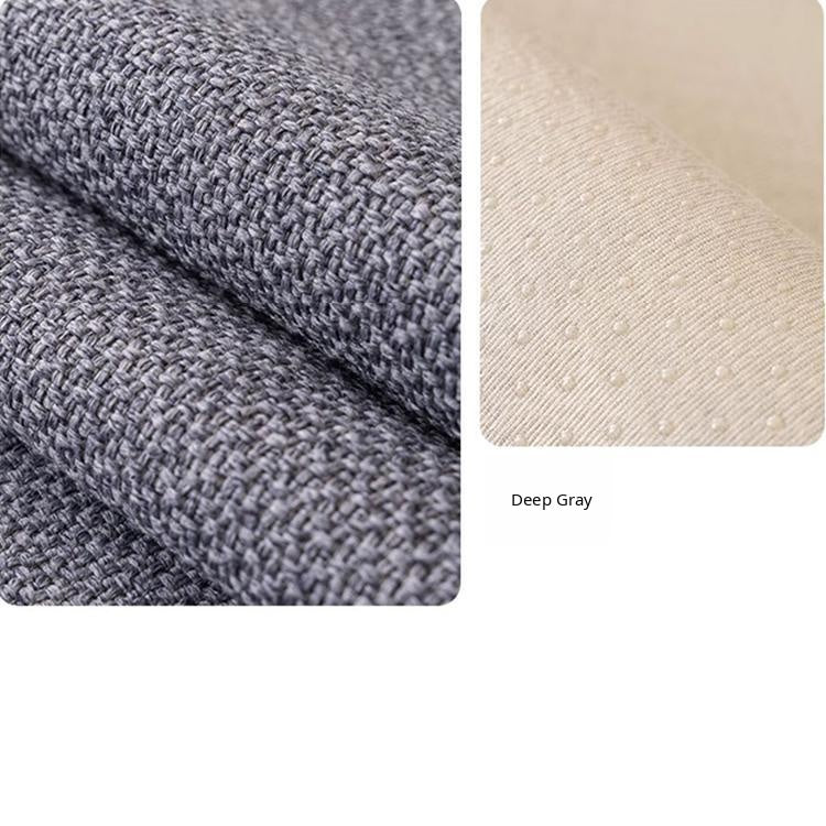 Linen-Look Sofa Cover with Contrast Edging — fabric and styling detail