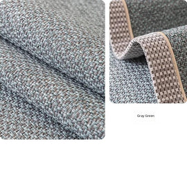 Linen-Look Sofa Cover with Contrast Edging — fabric and styling detail