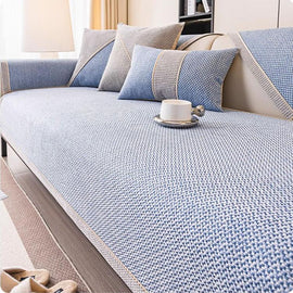 Linen-Look Sofa Cover with Contrast Edging — detail 33 1 product detail