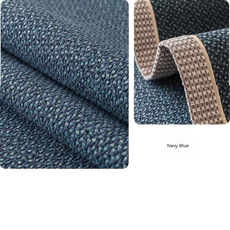 Linen-Look Sofa Cover with Contrast Edging — fabric and styling detail