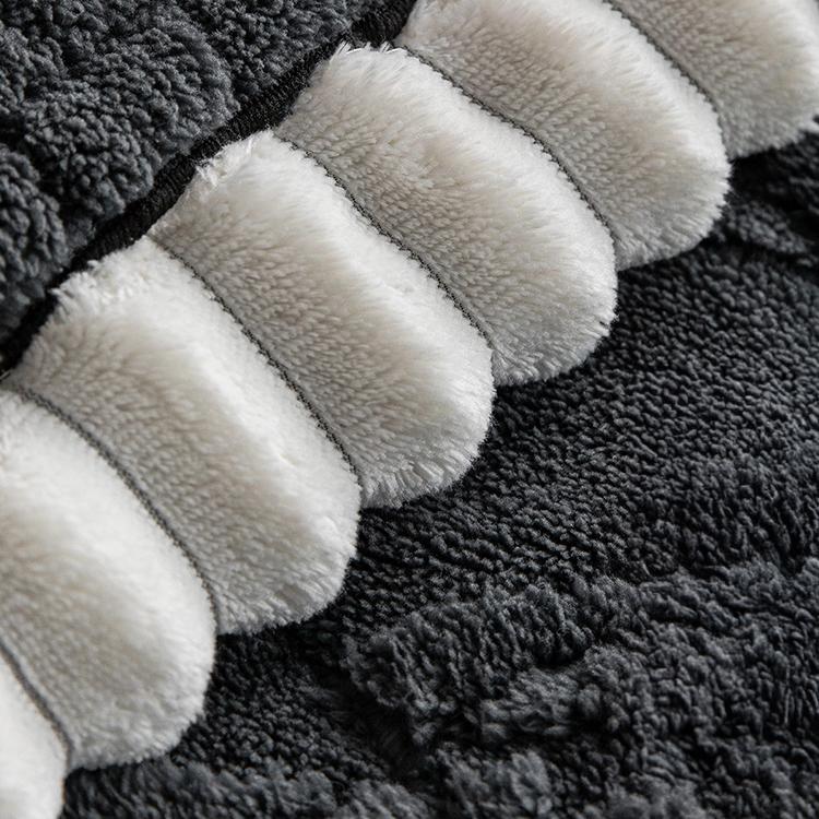 Clover-Pattern Plush Sofa Cover with Scalloped Trim — 详情_13 product detail