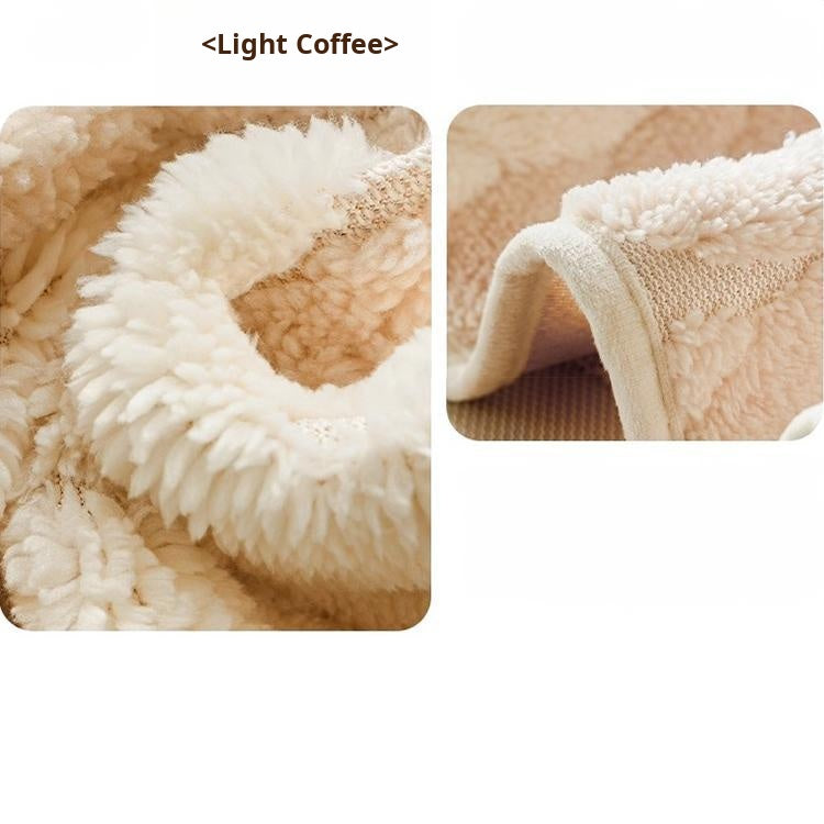 Scalloped Plush Sofa Cover with Geometric Border — 详情_31 product detail
