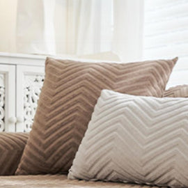  Dark Brown pillow cover — Cozy Herringbone Chenille Non-Slip Couch Cover